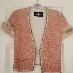 Vintage J Mendel Vest with Fur Sleeves